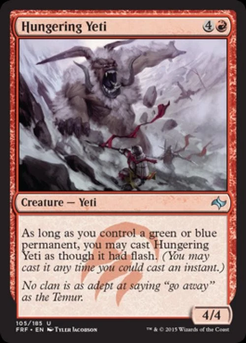 Hungering Yeti - Light Play MTG Fate Reforged - Image 1 of 1