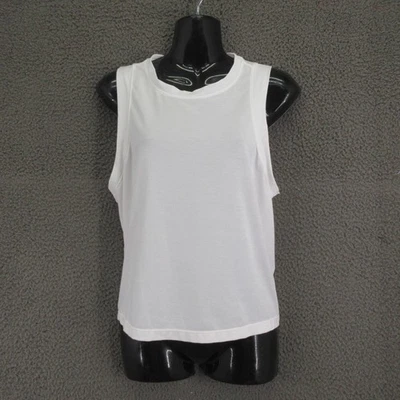 Camiseta sin mangas Zella para mujer pequeña blanca entrenamiento atlética recortada sin mangas ropa deportiva Foto 1 de 4