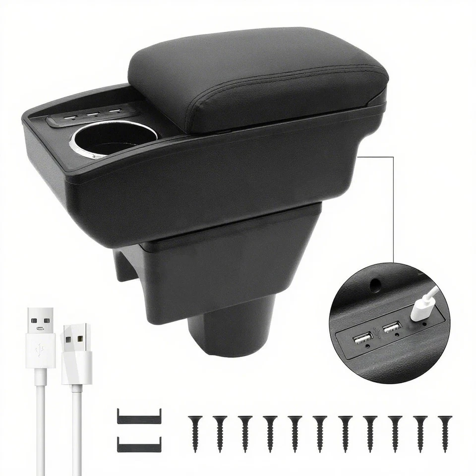 Caja reposabrazos para Renault Dacia Duster 2010-2018 caja de almacenamiento central - 6 puertos USB Foto 1 de 4