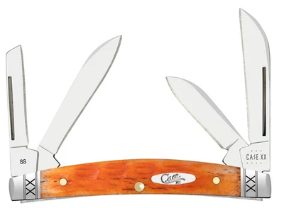 Case xx Knives Small Congress Jigged Cayenne Bone 35808 Stainless Pocket Knife - Image 1 of 4