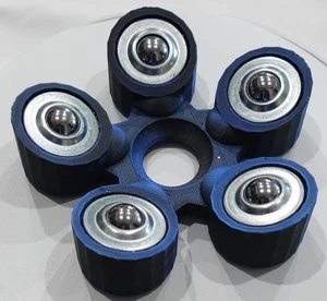 Taza giratoria de bolas de boliche - negra y azul - Imagen 1 de 4