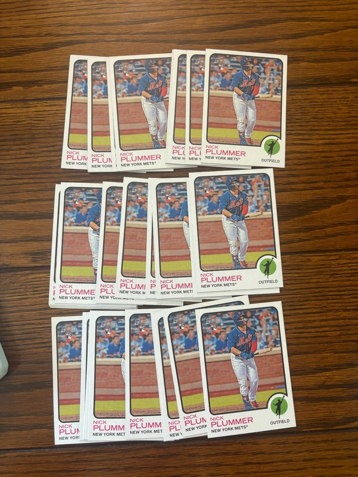 Nick Plummer 30 Card Lot 2022 Topps Heritage Rookie Rc #624 Mets - Image 1 of 1