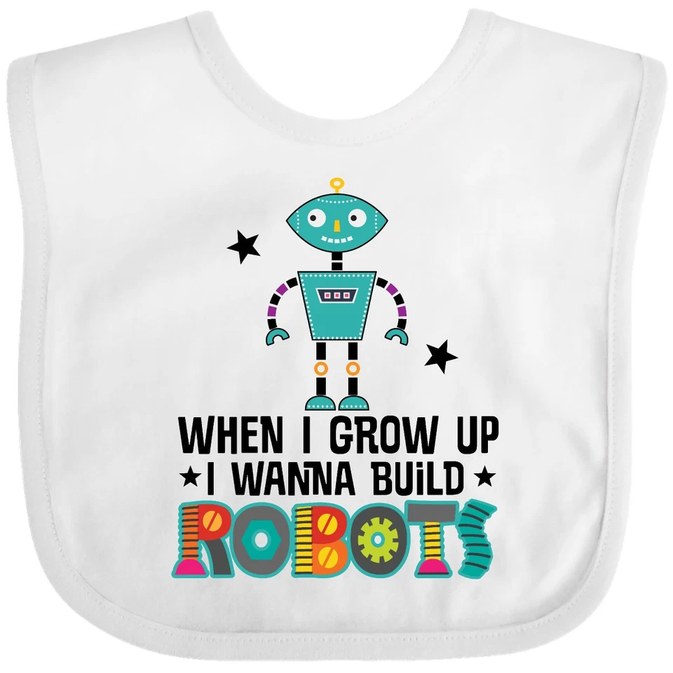 Inktastic Future Robot Constructor Robótica Ingeniero Bebé Babero Niños Tallo Ropa Foto 1 de 1