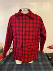 Woolrich Classic Red Plaid Wool Jacket Size Medium Made in USA