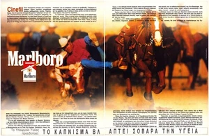 Marlboro Cigarettes Cowboy Come To The Flavor Original Printanzeige 1993, 2 Seiten! - Bild 1 von 1