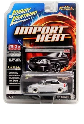 2018 Johnny Lightning STREET FREAKS  2000 Honda Civic Custom White Lightning Blk - Image 1 of 3