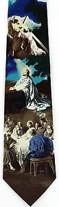 Crucifixion & Resurrection Men's Neck Tie Religious Necktie Jesus Easter - Picture 1 of 4