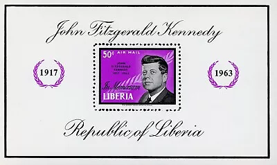 Liberia C161 Souvenir Sheet John F Kennedy MH - Image 1 of 2
