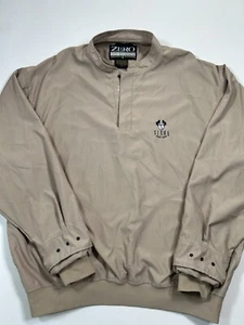 Zero Restriction Jacket Mens XL Brown 1/4 Zip Rain Windbreaker Siena Golf Club - Picture 1 of 8