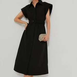 Vestido Tuckernuck Chloe Negro Talla Mediana Nuevo Con Etiquetas - Imagen 1 de 10