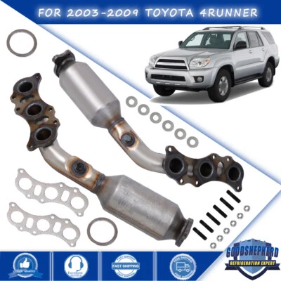 For 2003-2009 Toyota 4RUNNER 4.0L Both Left+Right Manifold Catalytic Converters - Image 1 of 4