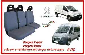 Coprisedili per Peugeot Expert Boxer con arrotolatore fodere trapuntate avio blu - Bild 1 von 3