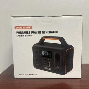 ALLWEI Portable Power Generator 300W 280WH Lithium Battery SGR-PPS300-2 New - Picture 1 of 9