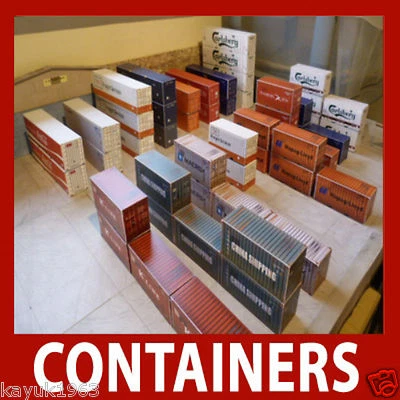 N Gauge Model Shipping Container Card Kits N Scale 1:160 x 12 Mixed 40ft / 45ft  - Image 1 of 3