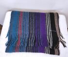 Paul Smith Wool Scarf Mens Striped Multicolor Long Soft  Colorful Stripes