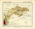 ANTIQUE MAP-NETHERLANDS-TOWN PLAN-MEERSSEN-LIMBURG-KUYPER-1865