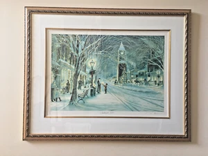 Vintage Framed Trisha ROMANCE Candlelight Stroll L/E Print 2261/15000 SOLD OUT - Picture 1 of 11
