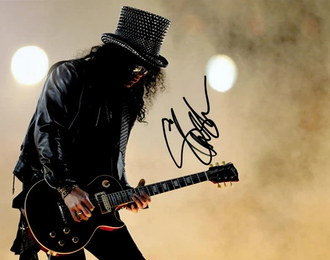 SLASH Guns N Roses Authentic Signed 14x11 Photo AFTAL & UACC + ACOA SA57521 Cover