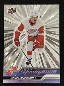2023-24 UPPER DECK SERIES 1 YOUNG GUNS OUTBURST SILVER SIMON EDVINSSON #228