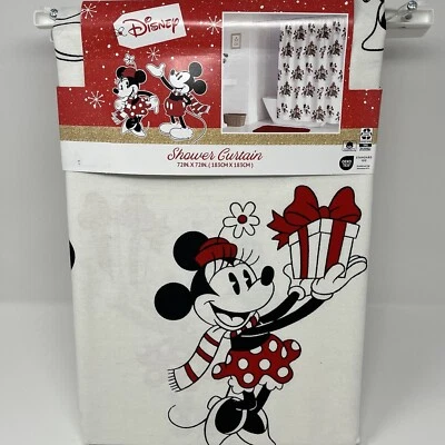 Disney Mickey Mouse Cortina de Ducha 72”x72” Navidad Minnie Tree Regalos de Temporada Foto 1 de 4