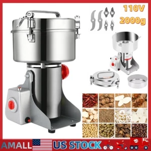 Elektrische Kaffeebohnen Mahlwerk Nuss Kräuter Mahlen Gewürz Crusher Mühle Mixer 2000g USA - Bild 1 von 20