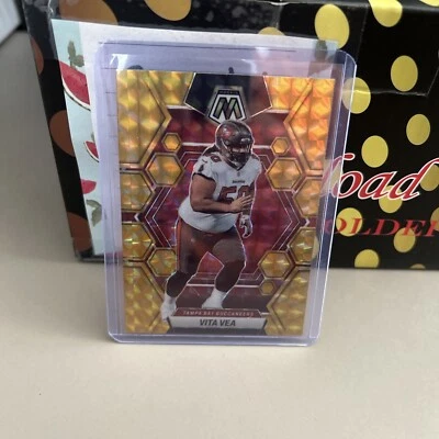 Vita Vea 2023 Panini Mosaic #230 Reactive Yellow Mosaic Tampa Bay Buccaneers - Image 1 of 2