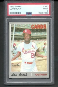 1970 Topps #330 PSA 9 Lou Brock Cardinals - Imagen 1 de 1