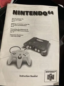 Nintendo 64 Console Instruction & Consumer Booklet/Manual NUS-S-HB-USA-3 - Picture 1 of 2