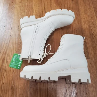 Botas de encaje Sam Edelman Garrett talla 8 cuña plataforma suelas marfil nuevas sin caja nuevas Foto 1 de 4