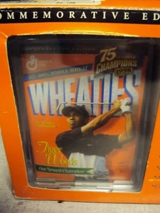WHEATIES 75TH ANNIVERSARY 24K GOLD " TIGER WOODS " SIGNATURE MINI BOX NEW - Picture 1 of 10