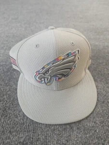 Philadelphia Eagles New Era NFL Crucial Catch 59FIFTY Fitted Hat Grey One Size - Picture 1 of 7