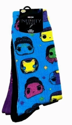3 pares de calcetines de neón para mujer Marvel Studios The Infinity Saga Funko Pop! Foto 1 de 4