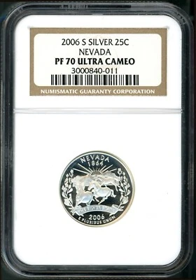 2006-S 25C Silver Nevada Quarter PF70UC NGC # 3000840-011 + Bonus - Image 1 of 2