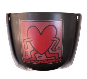 HTF Keith Haring Artist Ramen Bowl Feed Me Running Heart 100% Stoneware by Typo - Picture 1 of 5
