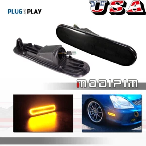 For 2002-2005 Honda Civic Si EP3 3DR Smoke Amber Front Corner Side Marker Lights - Picture 1 of 12