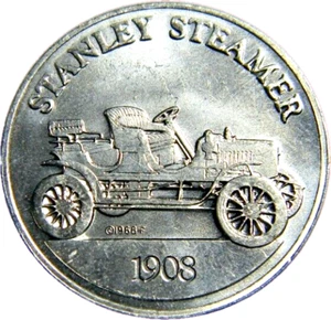 1968-F 1908 Stanly Steamer Sunoco DX token serie de monedas para automóvil antiguo (02316) - Imagen 1 de 3
