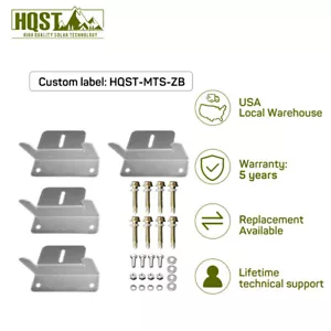 HQST Solarpanel Befestigungswinkel mit Muttern und Schrauben 4er Set Wohnmobil flache Fläche - Bild 1 von 8