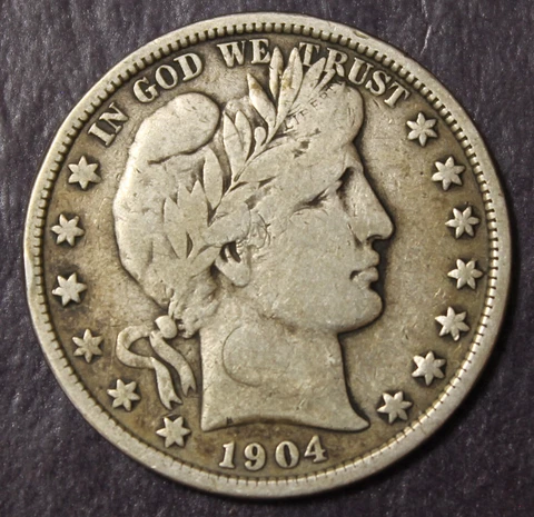 1904 Barber Half Dollar Fine Details ..................Lot 9937 Cover