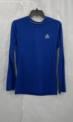 Camisa masculina azul Techfit Adidas tamanho P - Imagem 1 de 4