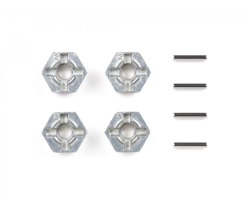 Tamiya Alu Radmitnehmer 6mm Silber 53056