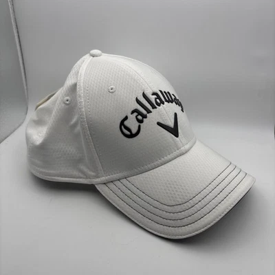 Callaway Golf Liquid Metal Weather Series Strapback Hat White/Black UPF30+ NWT - Image 1 of 4