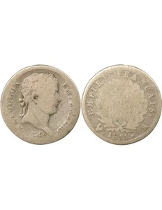 France Napoléon I - Demi Franc Argent, Empire - 1811 A Paris - Imagen 1 de 3