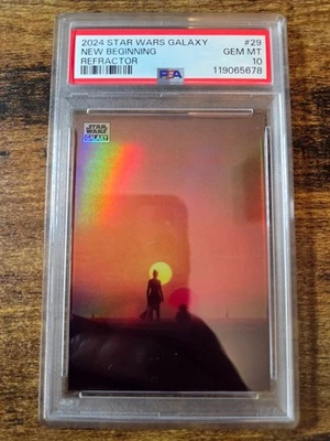 2024 Star Wars Galaxy New Beginning Refractor PSA 10 Gem Mint #29 Rey - Image 1 of 4