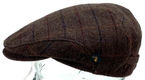 Cappellino piatto Mucros Weavers lana Trinity Medium Irlanda Newsboy Cabbie Caddy-marrone - Foto 1 di 6