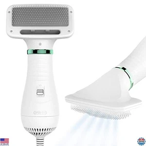 2-in-1 Pet Hair Dryer & Slicker Brush for Small Dogs & Cats, 300W, Adjustable - Picture 1 of 6