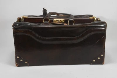 Q54A36- Alte Leder Arzttasche Koffer - Bild 1 von 4