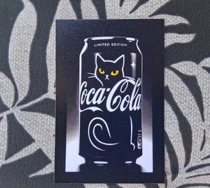 Coca Cola Halloween Black Cat Fridge Magnet Flexible Small Magnet - Picture 1 of 2