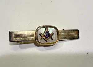 Fermacravatta Anson tono oro massone vintage - Foto 1 di 3