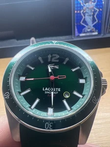 Lacoste Green Silicone Strap Watch – Men’s Analog Sport Style – 12.12 Collection - Picture 1 of 20