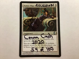 Rudy Power Play Recession Signed Card Alpha Investments 54/100 2020 Corona Crash - Picture 1 of 2